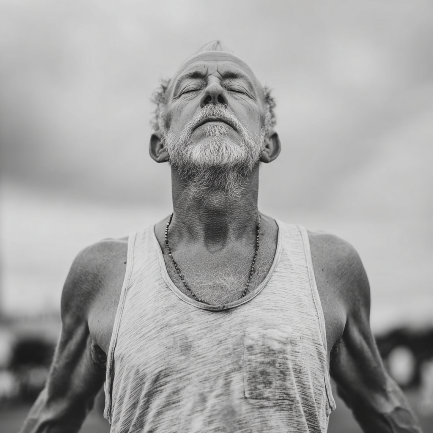 Щаслива група літніх людей після заняття йоги